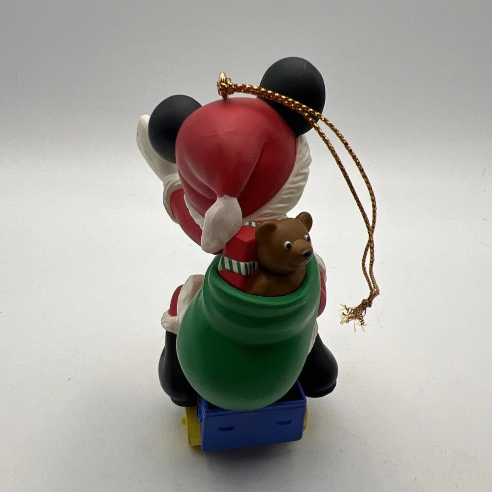 Disney Grolier Christmas Magic Mickey Mouse On Train Ornament